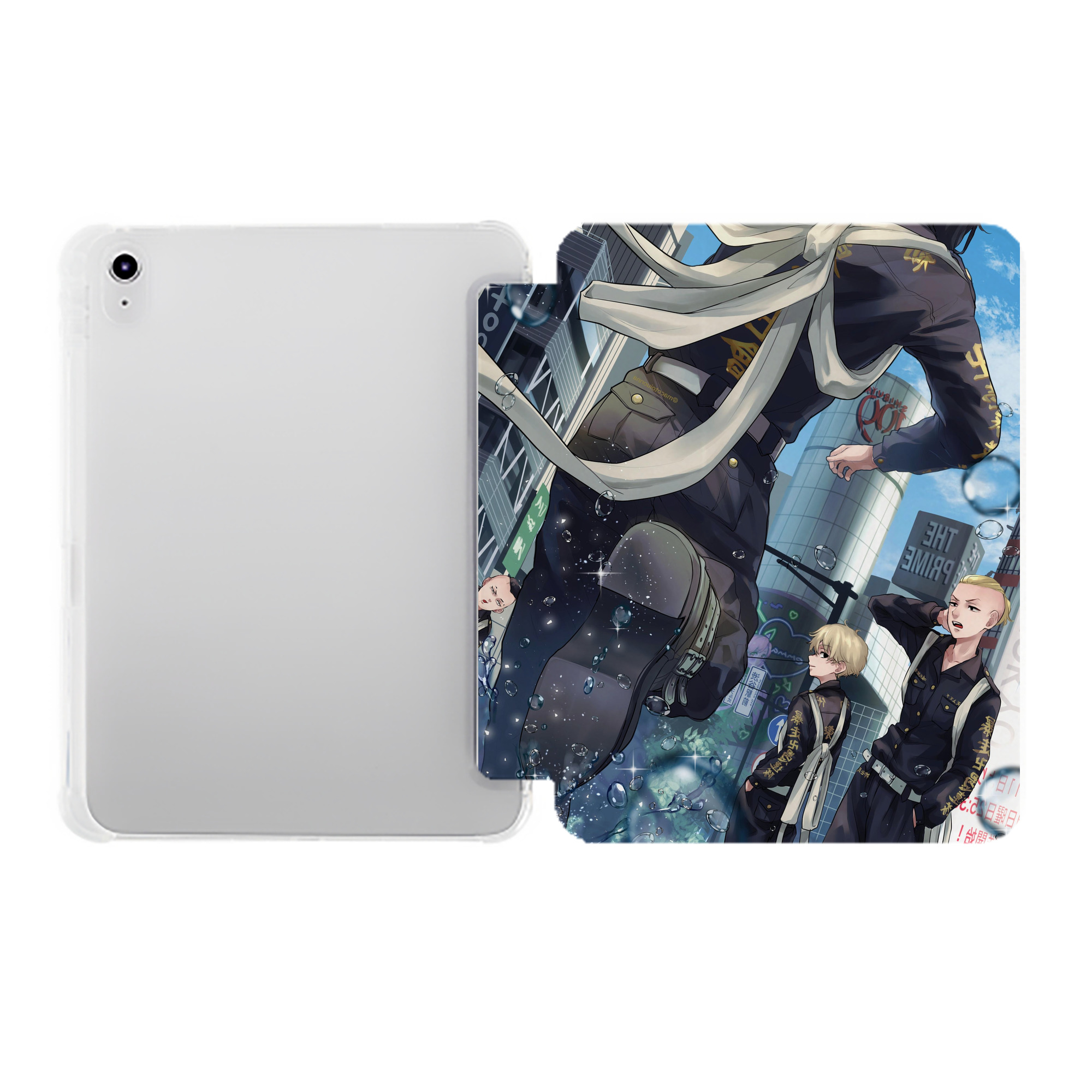 （画像用） 東京リベンジャーズ Tokyo Revengers IPad ケース ペン収納付き 三つ折りスタンド PUレザー×シリコン 対応機種9.5/10.5/10.9インチ